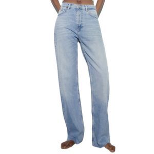 Zara Light Blue Flare & Wide Leg Jeans